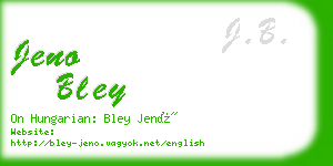 jeno bley business card